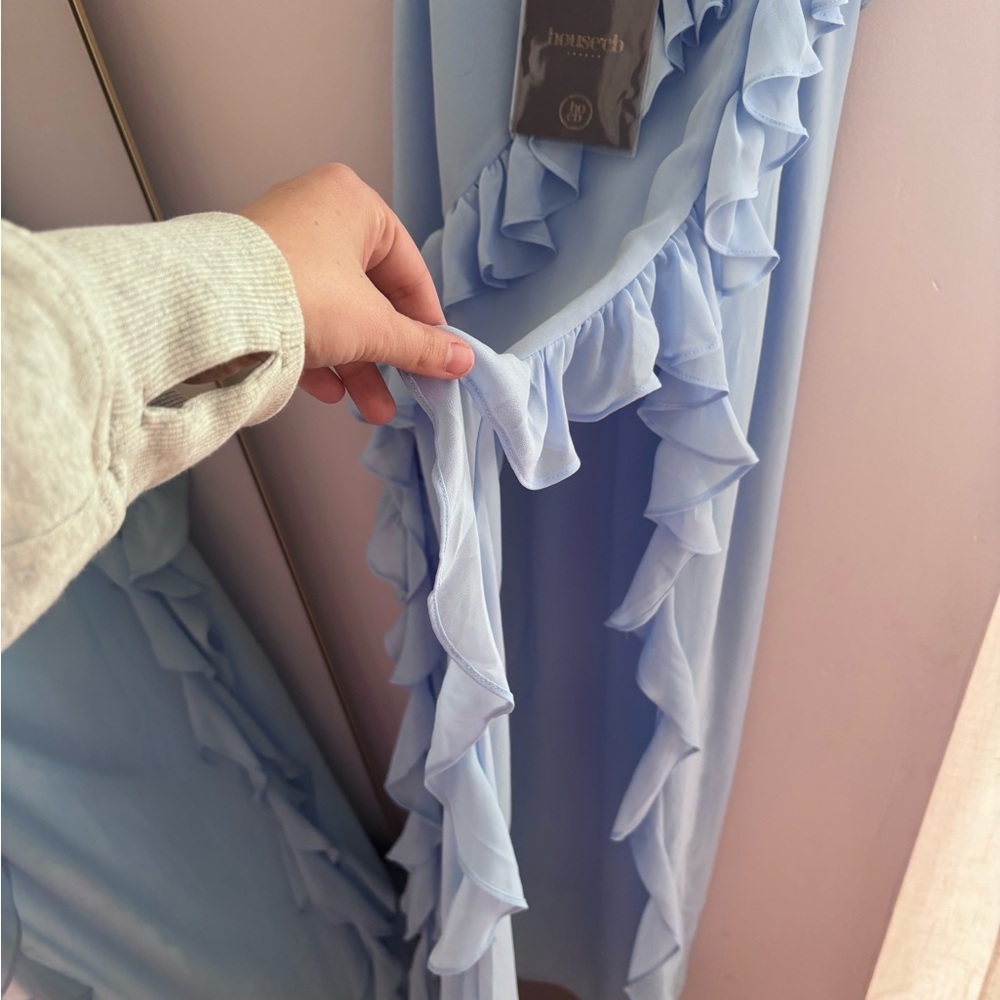 NWT House of CB | Ariela Soft Blue Ruffle Maxi Dress (sold out style/size) - Picture 9 of 16
